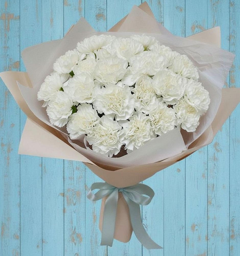 Букет цветов из: Гвоздики в Сибирском