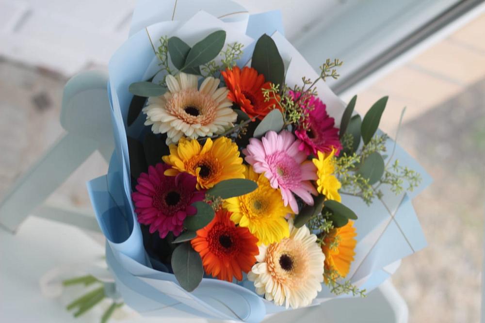 Букет цветов из: Герберы в Сибирском