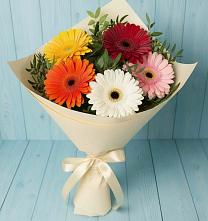 Букет цветов из:  Герберы в Сибирском
