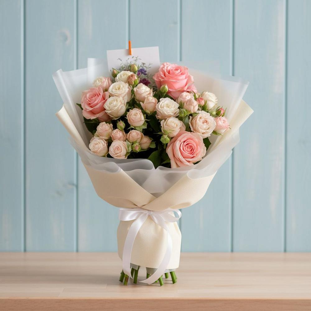 Букет цветов из: Розы в Сибирском