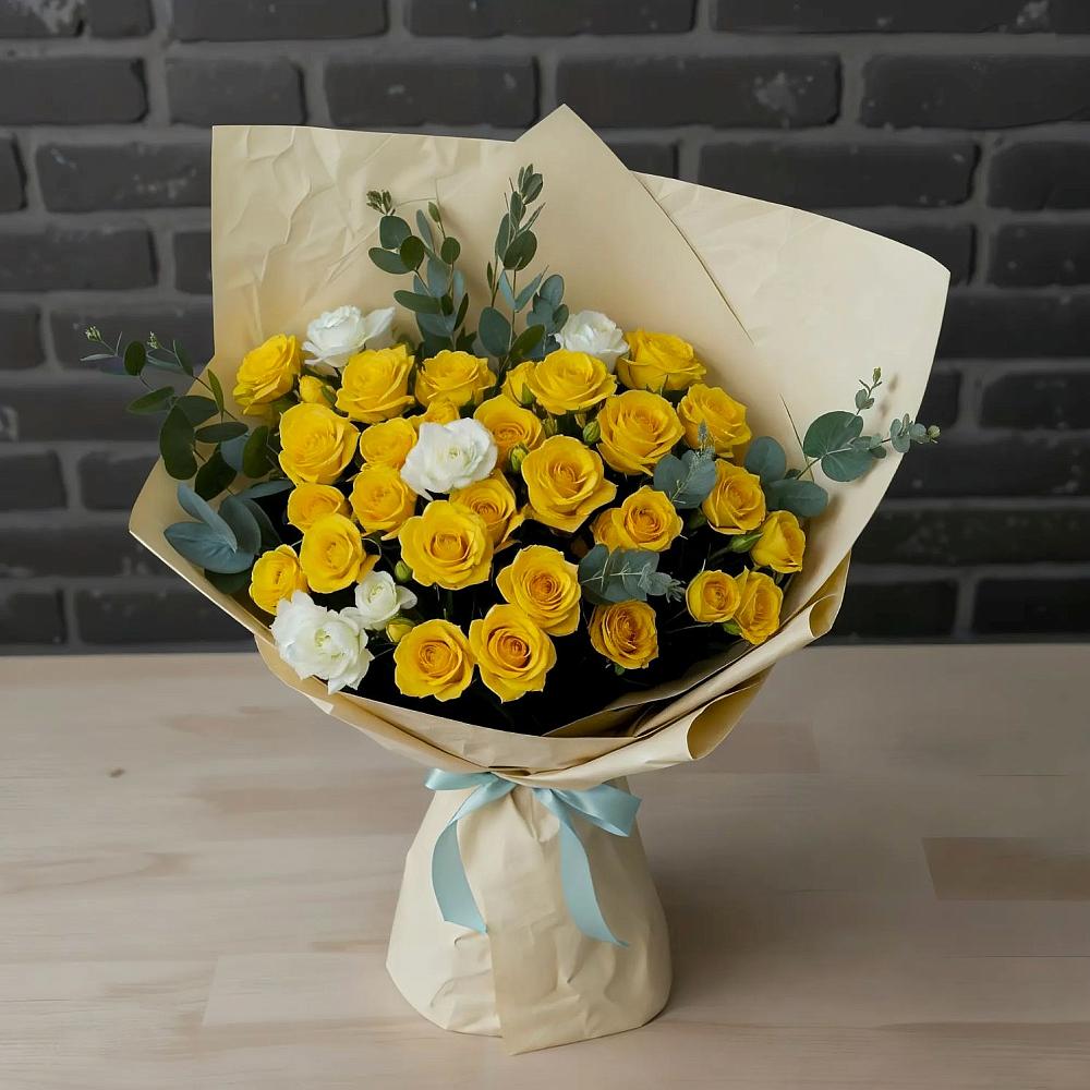 Букет цветов из: Розы в Сибирском