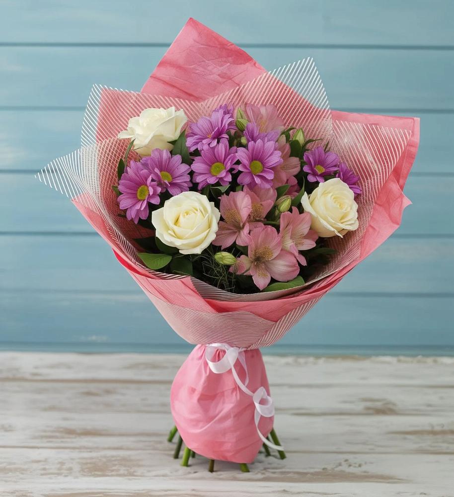 Букет цветов из: Герберы в Сибирском