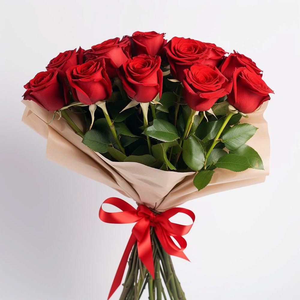 Букет 11 Красных роз Эдлесс Лав в Сибирском